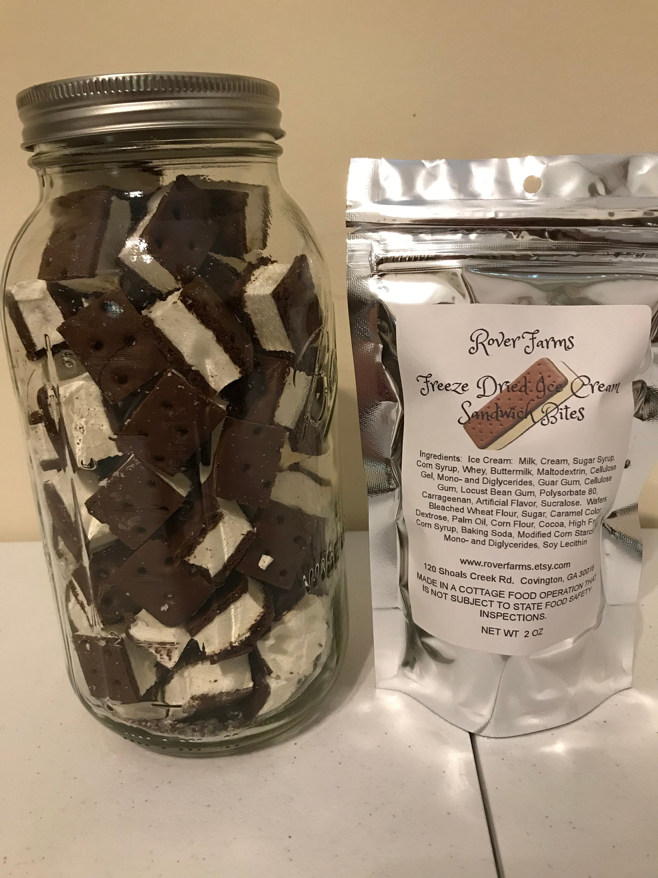 Freeze Dried Ice Cream Sandwich Bites