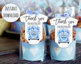 It&#39;s a Boy Baby Shower Tag, Drive By, Drive Trough, Favor Tag, Goodie Bag, Tag, Drive, Hunk, Wake, Onesie Tag, Thank You For Driving By