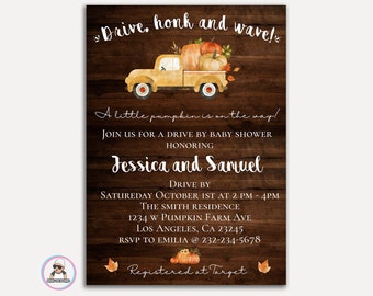 Editable, Fall Baby Shower Invitation,  Boy, Girl, Halloween Baby Shower, Invite, Printable Template, Pumpkin Patch Invitation, Card,Neutral