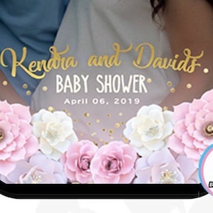 Baby Shower Snapchat Filter Girl, Baby Shower Filter, Geofilter, Floral, Girl, Snapchat Filter, Baby Shower Filter Girl, Mothers, Spring