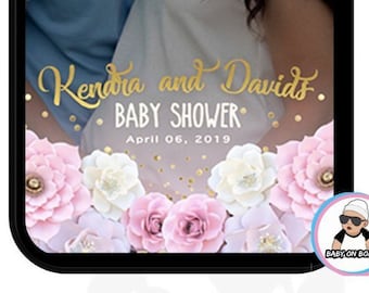 Baby Shower Snapchat Filter Girl, Baby Shower Filter, Geofilter, Floral, Girl, Snapchat Filter, Baby Shower Filter Girl, Mothers, Spring
