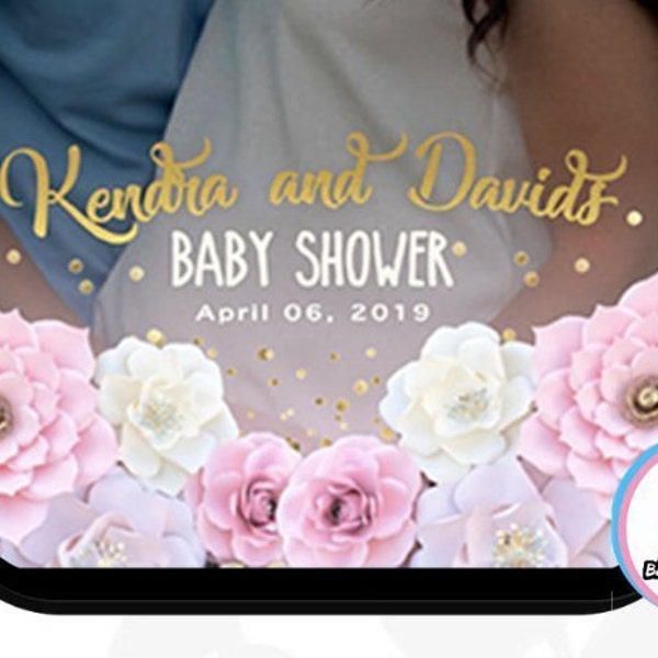 Baby Shower Snapchat Filter Girl, Baby Shower Filter, Geofilter, Floral, Girl, Snapchat Filter, Baby Shower Filter Girl, Mothers, Spring