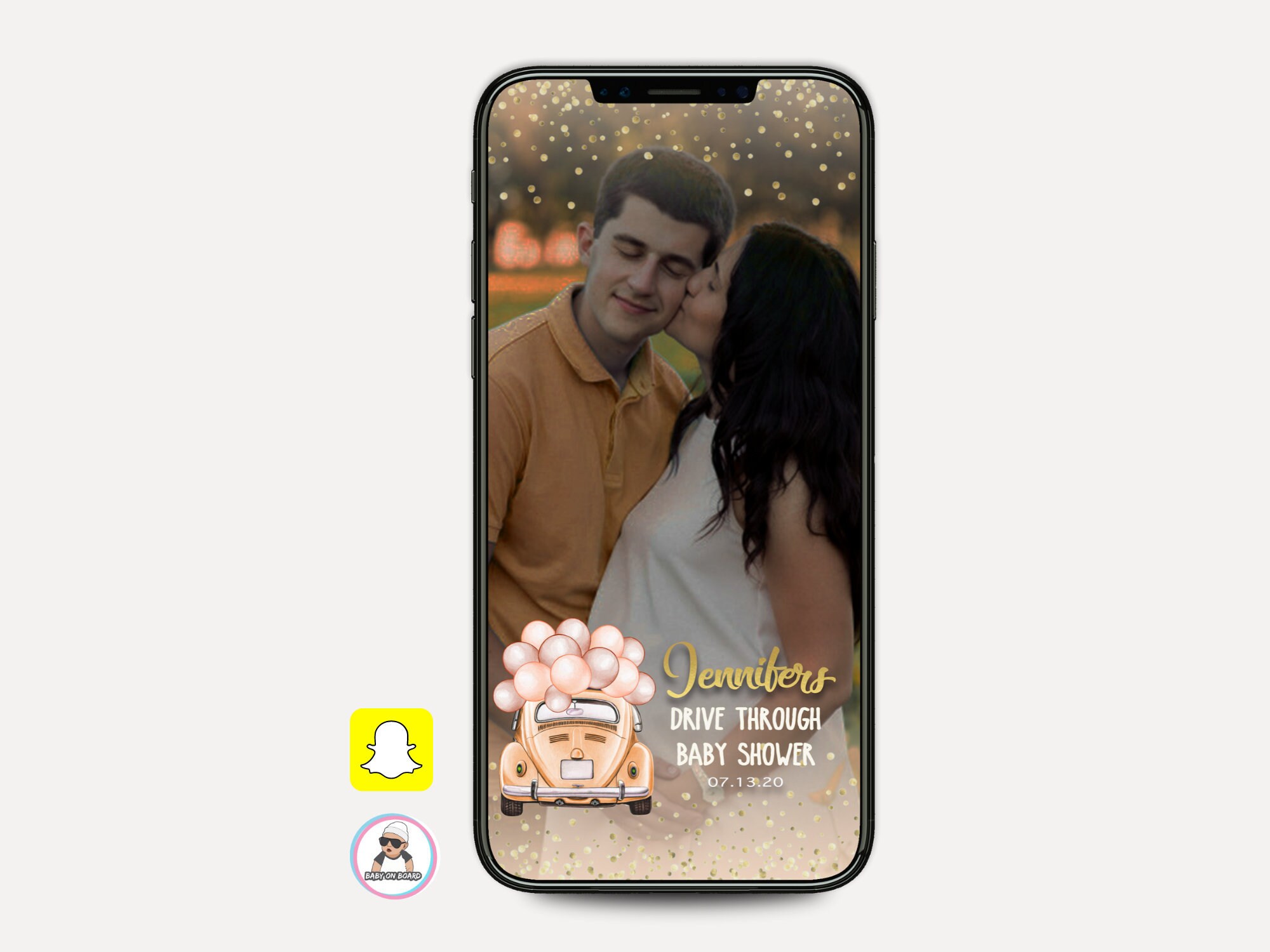 Gender Neutral Baby Shower Snapchat Filter, Geotag, Drive By, Drive Through Filter, Drive, Honk, Wave, Quarantine, Geofilter, Boy, Girl