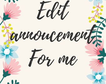 edit announcement for me