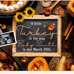 Thanksgiving Baby Ankündigung, Junge, Mädchen, Herbst Baby Ankündigung, Herbst Baby Ankündigung, Digitale Thanksgiving Ankündigung, Karte, bearbeiten