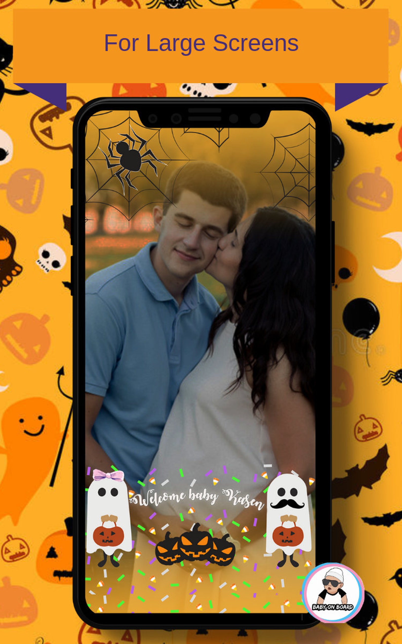 Halloween Snapchat Filter Gender Reveal Filter Baby Shower Etsy
