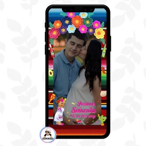 Customized- Fiesta Baby Shower Filter, Snapchat Filter, Geofilter, Theme, It's a Girl, Mexican, Mexico, Baby Shower Filter, Floral, Fiesta