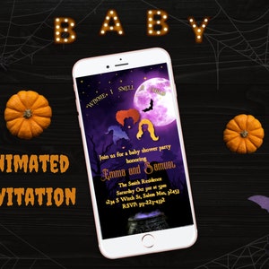 I Smell A Child Baby Shower Invitation, Halloween Baby Shower Invitation, Witch Or Wizard Baby Shower Invitation, Evite, Invite, Spooky