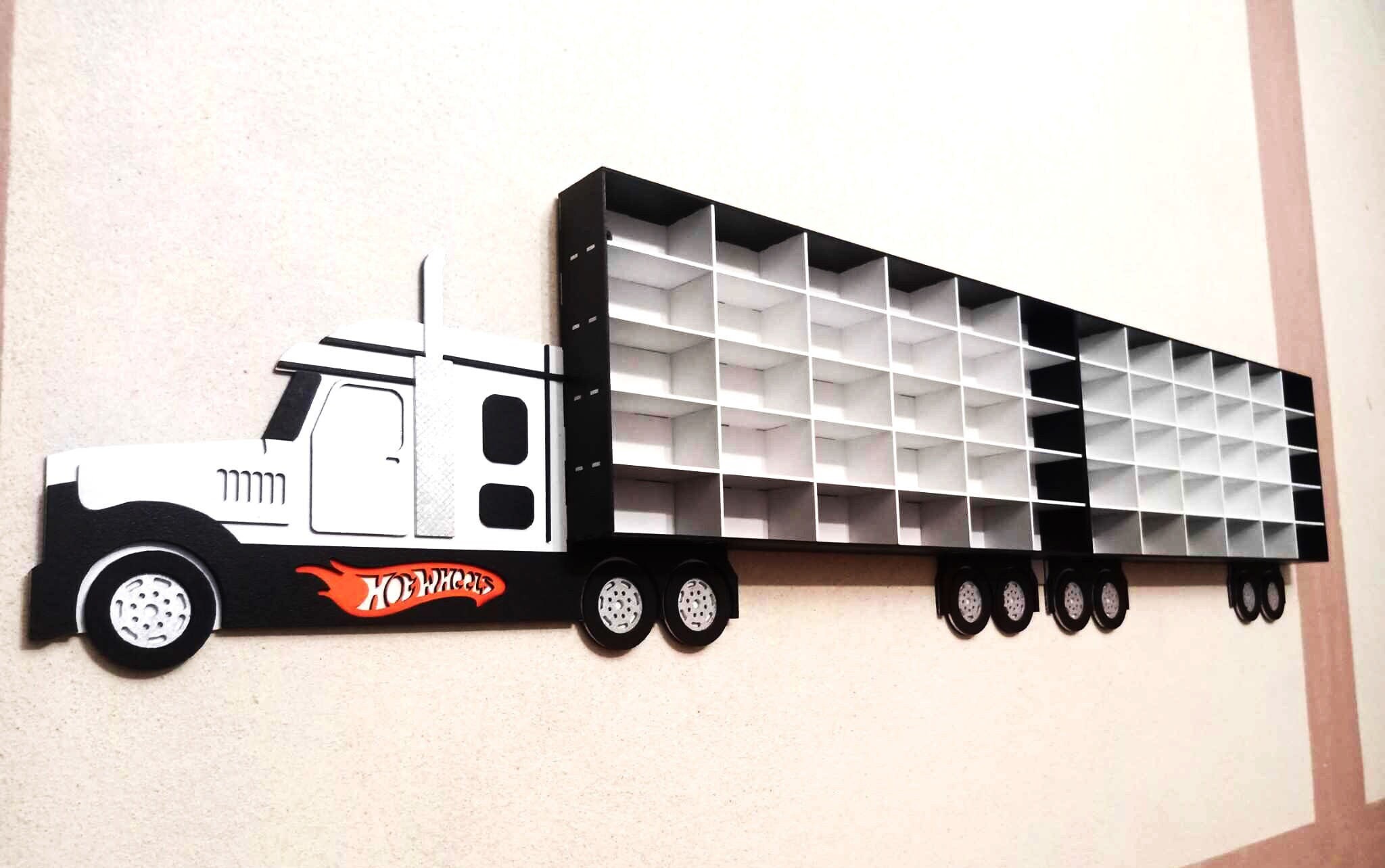 Étagère à jouets pour voiture Hot Wheels, section 60, Rangement pour salle de jeux, camion, étagère pour voiture jouet, cadeau pour neveu, cadeaux d'a