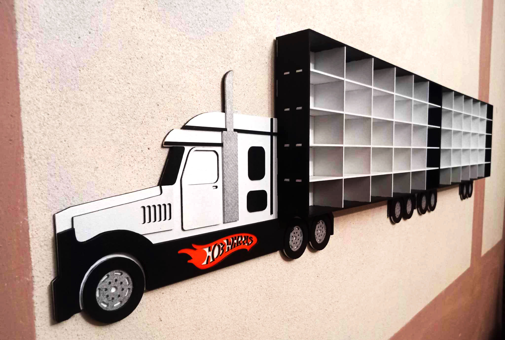 Étagère de rangement pour jouets pour voiture Hot Wheels, section 60