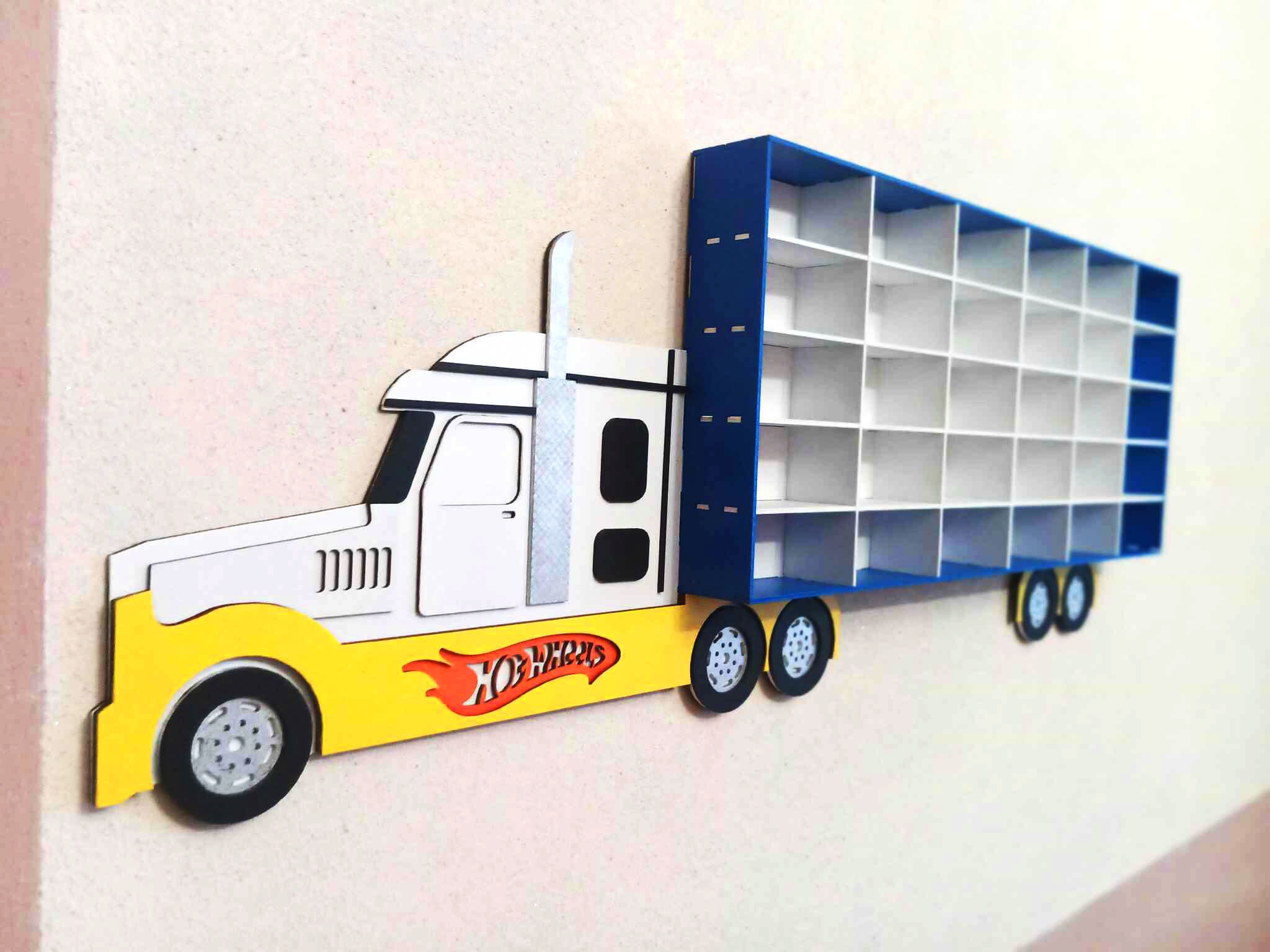 Cadeaux uniques pour enfants Rangement des jouets Étagère Hot Wheels pour voiture 30 Rangement de la salle de jeux Étagère pour camion et voiture joue