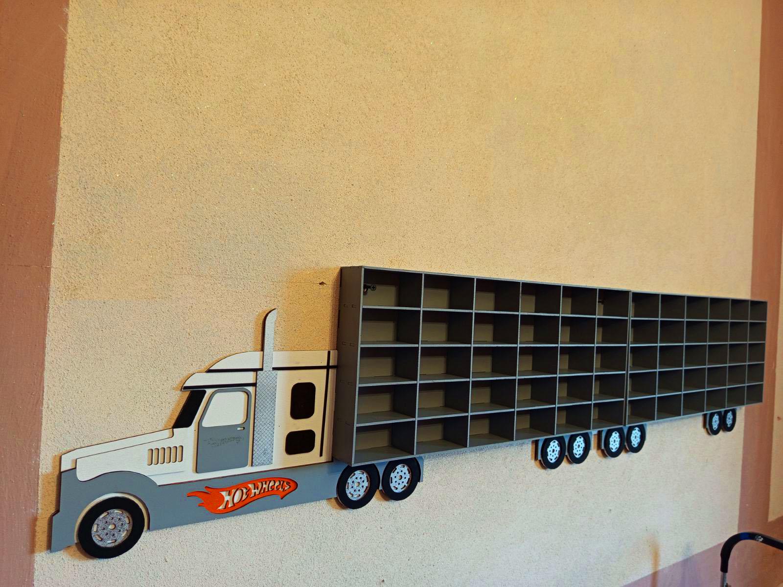 Étagère à jouets pour voiture Hot Wheels, section 60, Rangement pour salle de jeux, camion, étagère pour voiture jouet, cadeau pour petit-fils, jouets