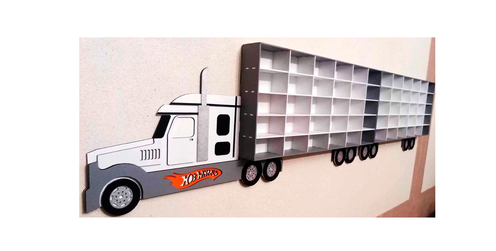 Étagère à jouets pour voiture Hot Wheels, section 60, Rangement pour salle de jeux, camion, étagère pour voiture jouet, cadeau petit-fils, cadeaux d'a