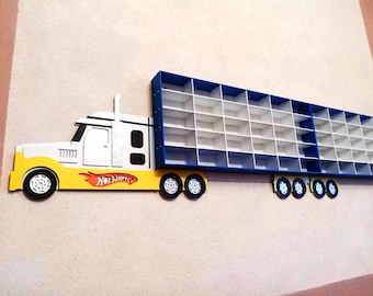 Hot wheels storage Toy car shelf Truck shelf display Playroom toy storage Unique gifts for kids Matchbox car storage Gift for grandson