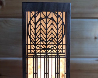 Lightbox Accent Lamp Solid Black Walnut (Design # 1)