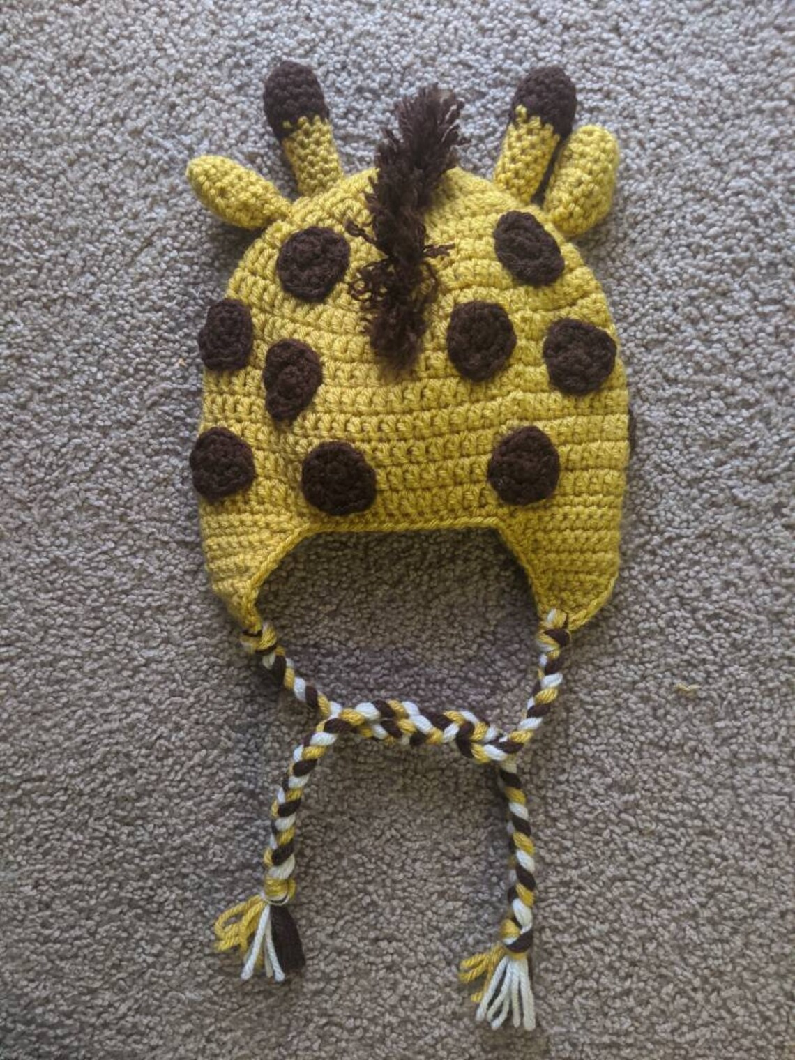 Crocheted Giraffe Hat Etsy