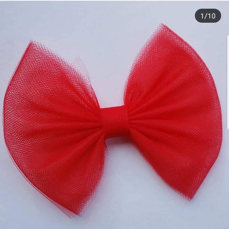 Tulle Hair Bows Etsy