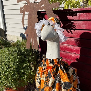 Pumpkins northcott fabric large Goose dresses Cement or Plastic Goose