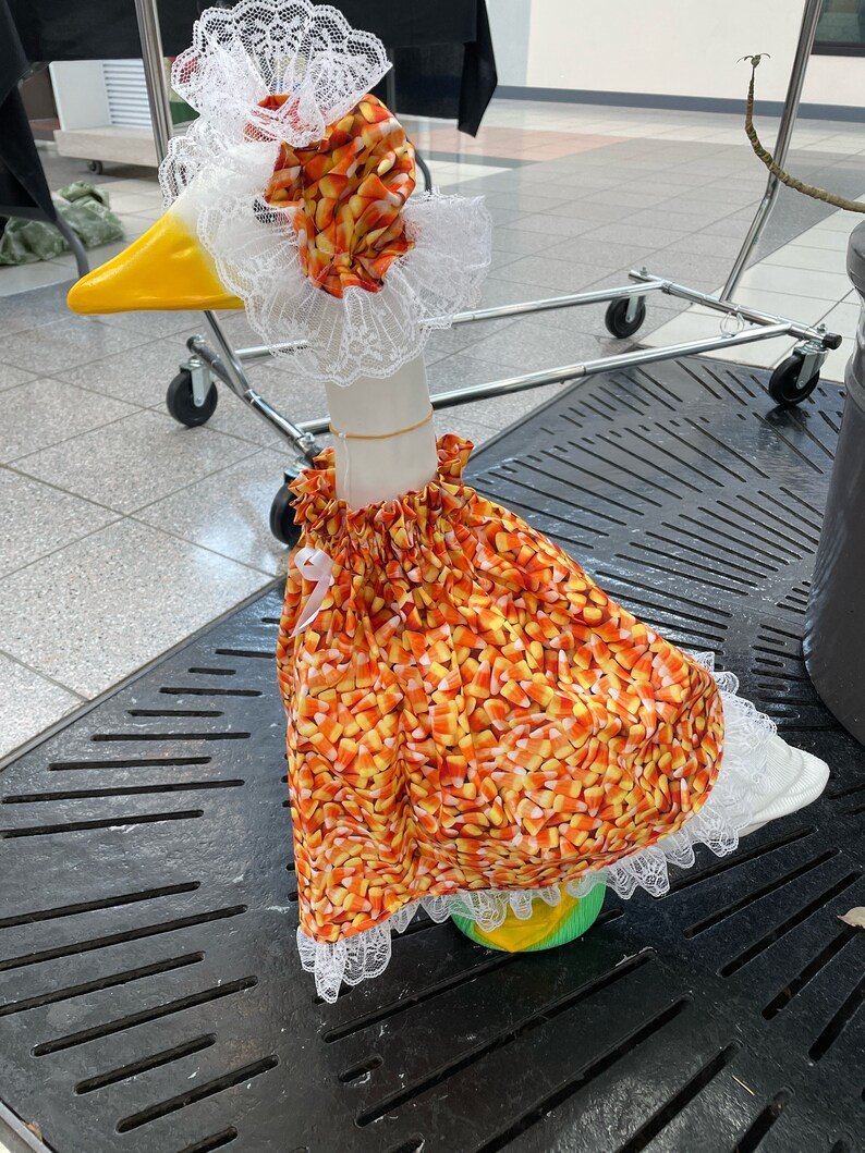 Candy Corn Dress for Large Goose Cement or Plastic Goose - Etsy
