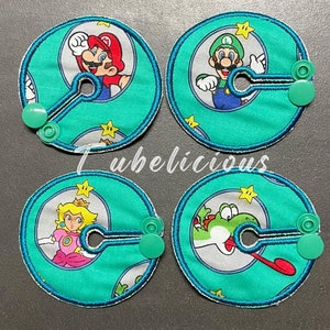 Mario brothers & Friends G-Tube Pads/G Tube covers/Mic-Key AMT Mini One feeding tube pads/Tubie Pads