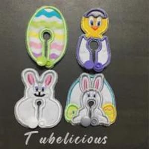 Easter G Tube Pads/G Tube covers/Mic-Key AMT Mini One feeding tube pads/Tubie Pads | Reusable Organic Bamboo, Fun Pattern, Gastrostomy