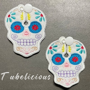 Sugar Skull G-Tube Pads/G Tube covers/Mic-Key AMT Mini One feeding tube pads/Tubie Pads