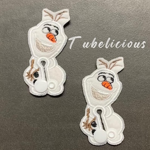 Olaf  G Tube Pads/G Tube covers/Mic-Key AMT Mini One feeding tube pads/Tubie Pads | Reusable Organic Bamboo, Fun Pattern, Gastrostomy