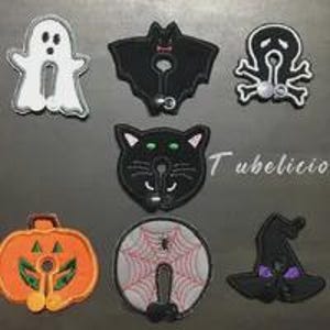 Halloween  G Tube Pads/G Tube covers/Mic-Key AMT Mini One feeding tube pads/Tubie Pads | Reusable Organic Bamboo, Fun Pattern, Gastrostomy