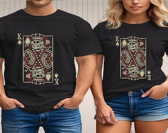 King of Spades Skull T-Shirt: Gothic Poker Card Tee