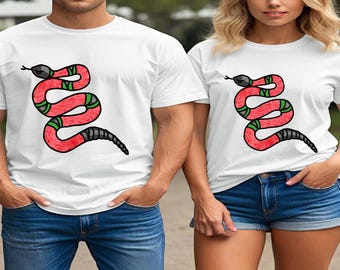 Old School Snake T-Shirt | Tattoo Serpent Tee for Men and Women