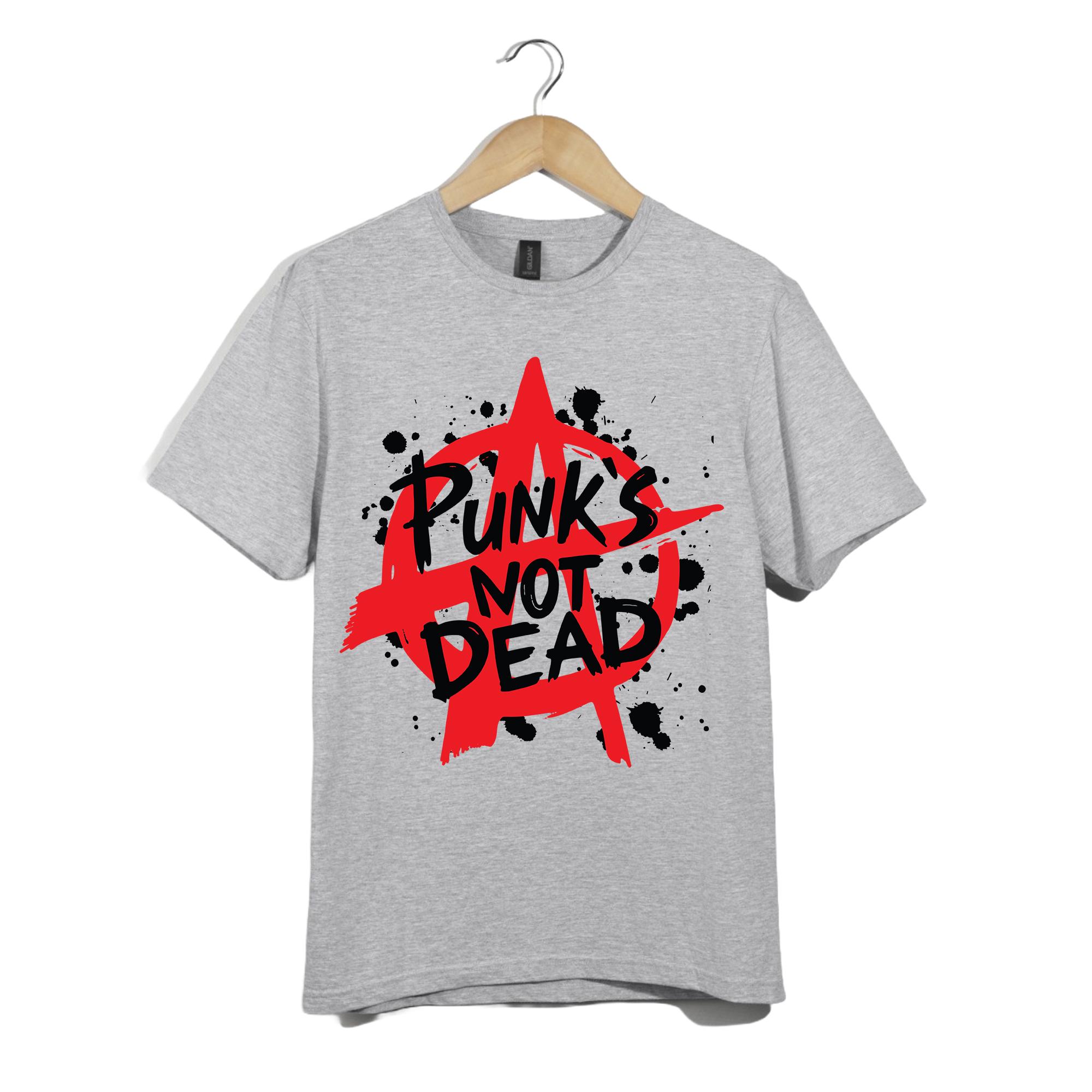 パンクは死んでいないTシャツ | レッドアナーキーシンボルパンク 