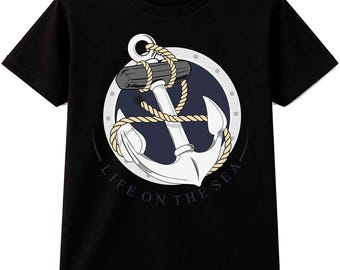 Life on the Sea Anchor T-Shirt | Nautical Graphic Tee for Men and Women