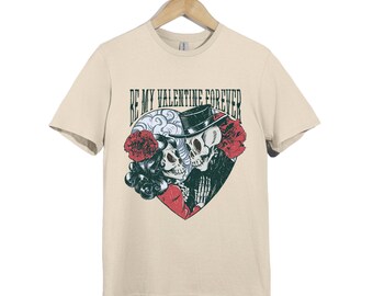 Gothic Skeleton Valentine Shirt: Dark Romantic Skull Couple Tee