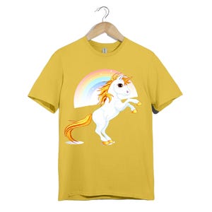Unicorn Rainbow Graphic T-Shirt: Sparkly Fantasy Design