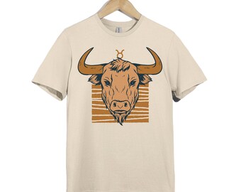 Taurus Zodiac Shirt, Bull Astrology T-Shirt, Unisex Horoscope Tee, Earth Sign Gift Top