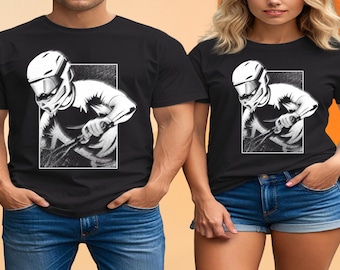 Motocross Racer T-shirt – Svart och vit motorcykeltröja