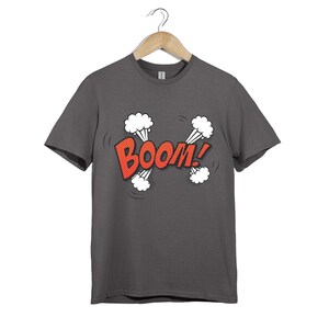 Boom Comic Pop Art T-Shirt | Retro Cartoon Speech Bubble Tee | Comic Book Sound Effect Shirt | Unisex Fun Graphic Tee for Bold Style