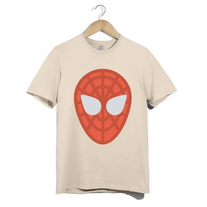 T-shirt masque araignée héros, t-shirt graphique masque araignée super-héros, chemise cool style bande dessinée, t-shirt héros rétro bande dessinée, haut visage araignée homme femme