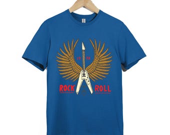 T-shirt ailes de guitare rock n roll rétro : t-shirt à bascule vintage 1978