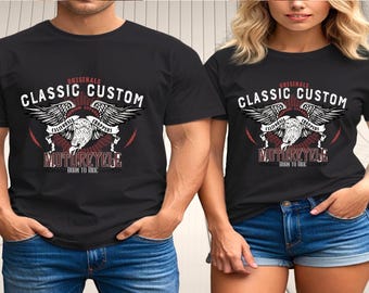 Vintage Eagle Chopper T-Shirt: Unisex Biker Motorcycle Tee