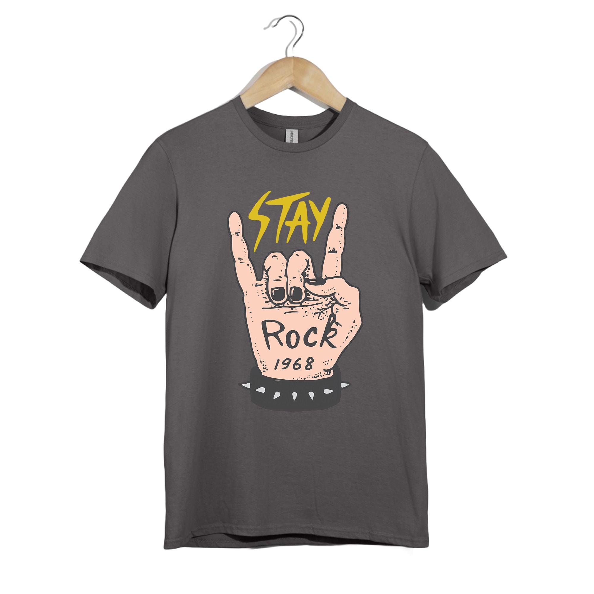ステイロック ハンドサイン Tシャツ：ヴィンテージ ロックンロール
