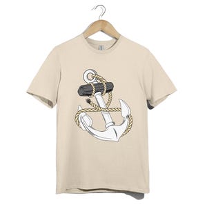Anchor Rope Graphic T-Shirt: Nautical Maritime Tee, Unisex Coastal Style