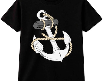 Nautical Anchor Rope T-Shirt | Maritime Coastal Graphic Tee Men and Women