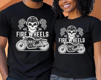 Skull Biker T-Shirt: Vintage Motorcycle Club Graphic Tee
