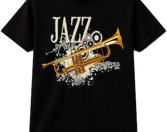 Unisex Jazz Musician T-Shirt | Vintage Trumpet Graphic Tee for Men and Women
