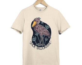 Shoe Billionaire Bird T-Shirt – Funny Shoebill Stork Graphic Tee