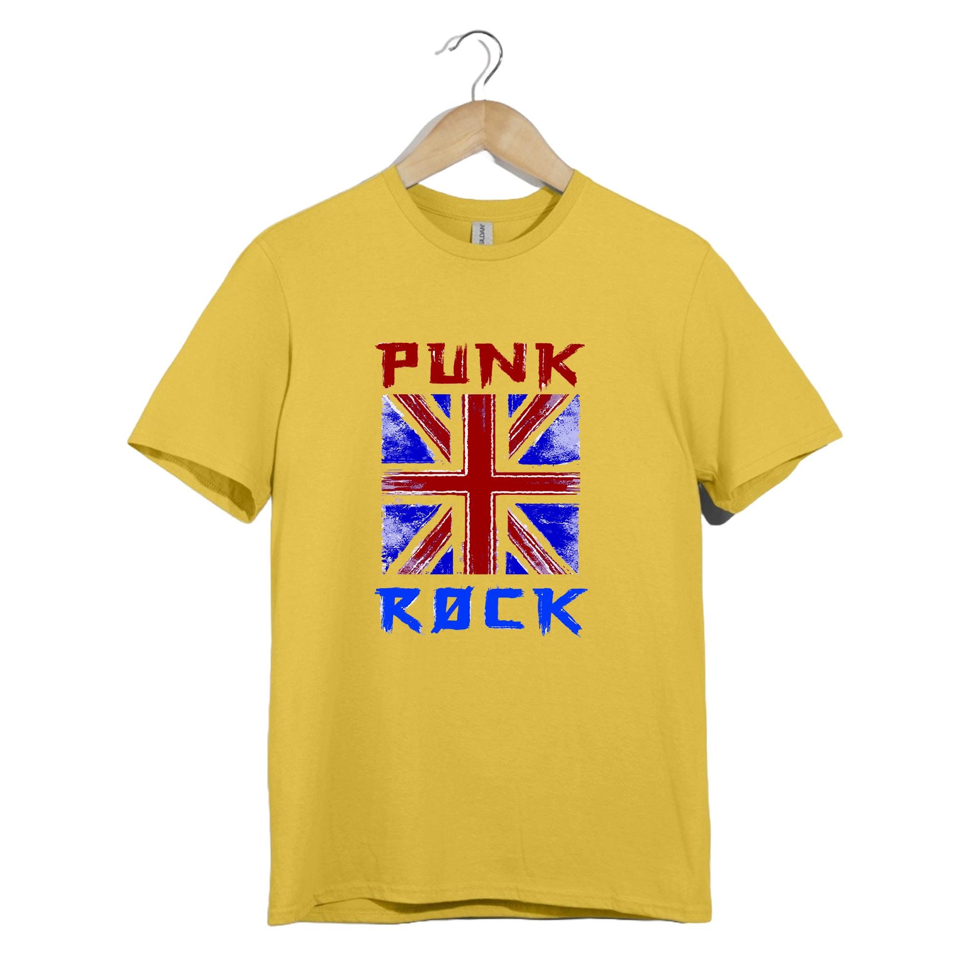 British Punk Rock T-shirt | Union Jack Grunge Graphic Tee Men and 
