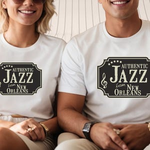 Authentic Jazz T-Shirt Unisex - Vintage New Orleans Music Tee for Men and Women - Retro Jazz Graphic Shirt Gift for Music Lovers & Musicians