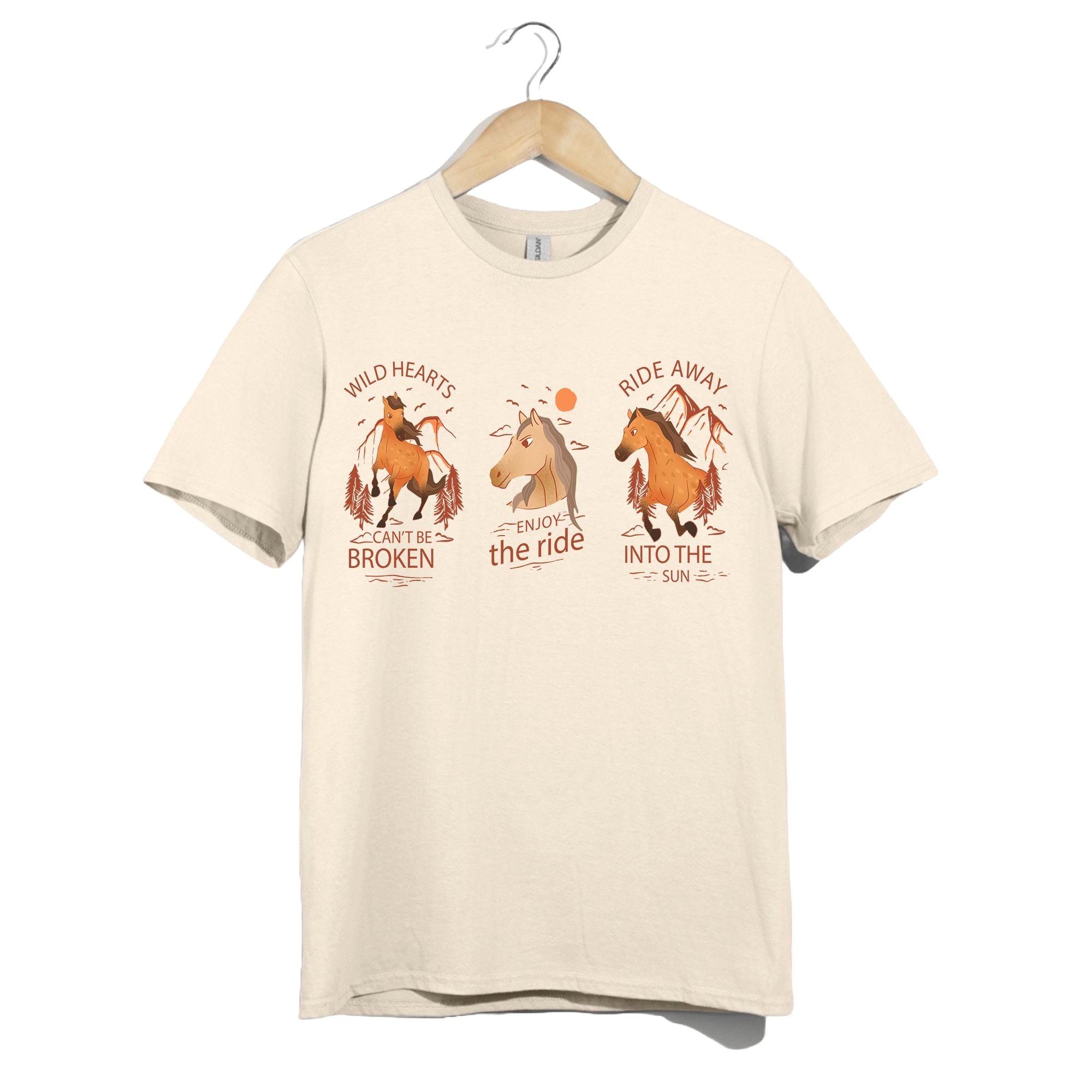 Wild Horse Graphic T-shirt – Western Sunset, Cowgirl Tee - Etsy