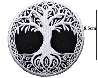 Yggdrasil The Tree of Life Gothic Round Embroidered Patch